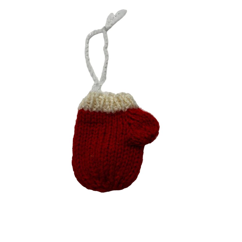 Christmas Ornament Knited Glove Small New